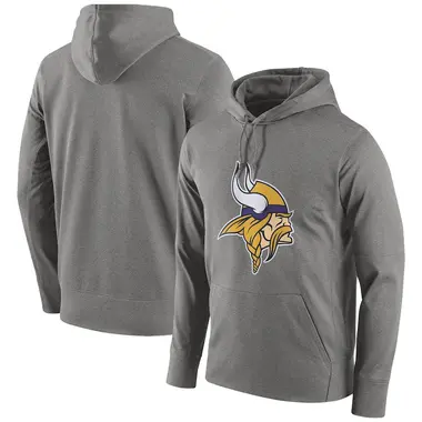 Men's Gray Minnesota Vikings Circuit Logo Essential Performance Pullover Hoodie