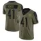 Trey Knox Men's Limited Olive Minnesota Vikings 2021 Salute To Service Jersey